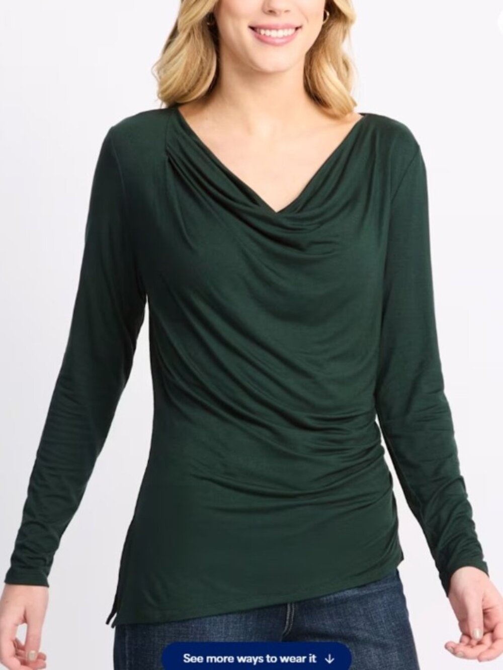 Cecily Long Sleeve Cowl Neck Knit Top